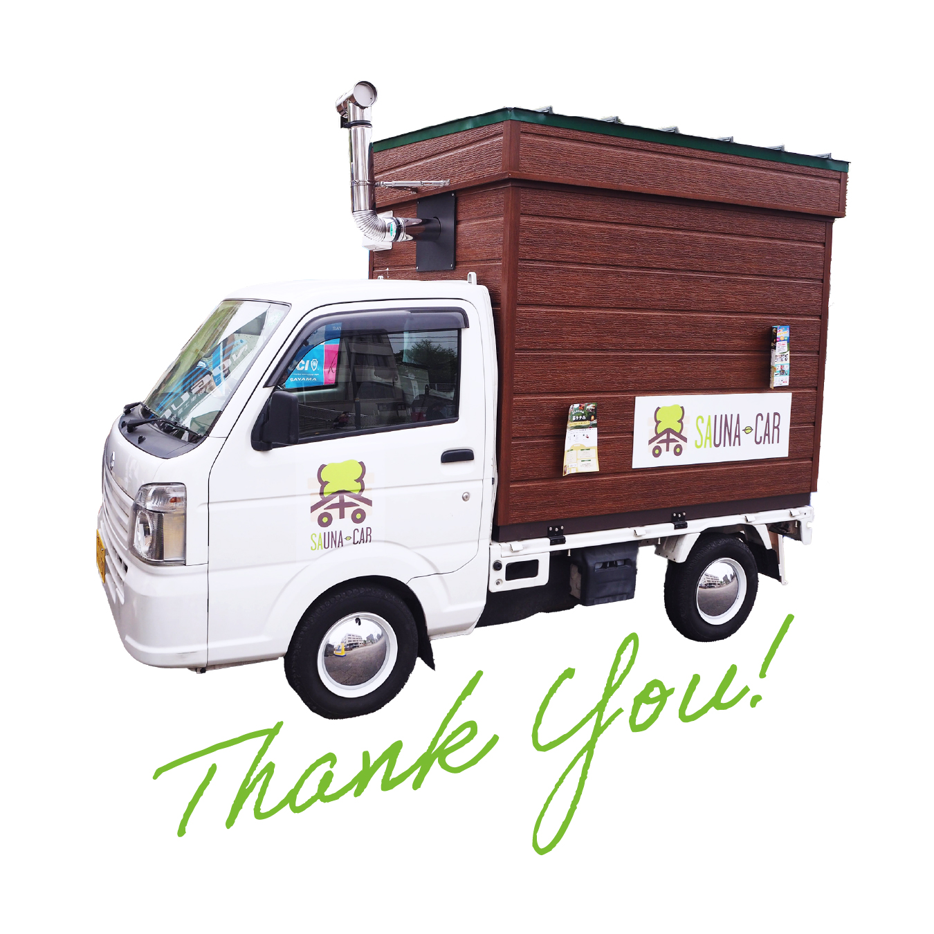 埼玉県狭山市・野口自動車工業様「茶ウナカー」のロゴデザイン-ステッカー貼り付け写真