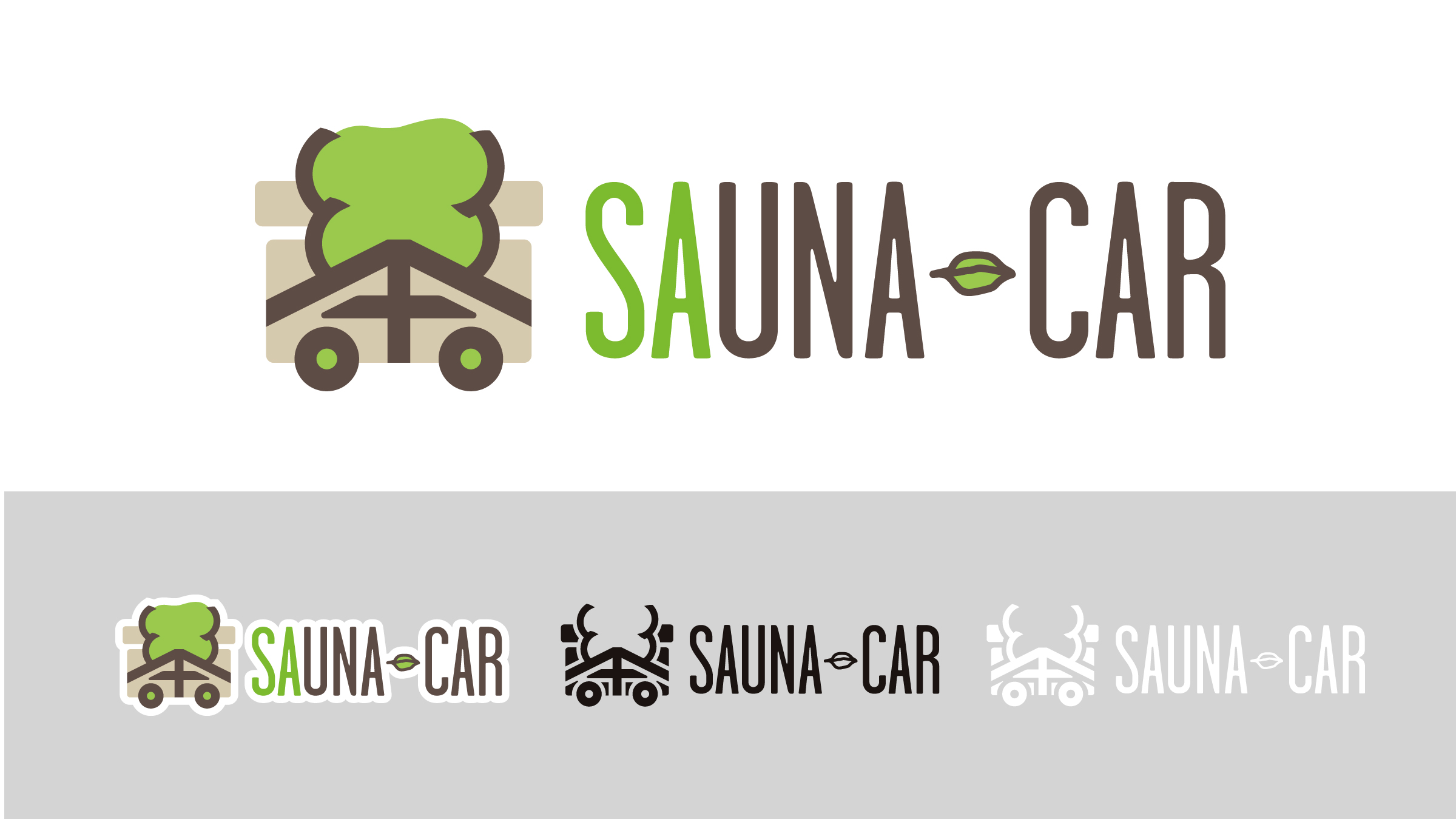 埼玉県狭山市・野口自動車工業様「茶ウナカー」のロゴデザイン-横並びver